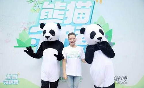 孙茜化身熊猫守护者 人美心善热爱公益